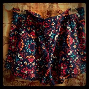 City Streets silky multi colored shorts